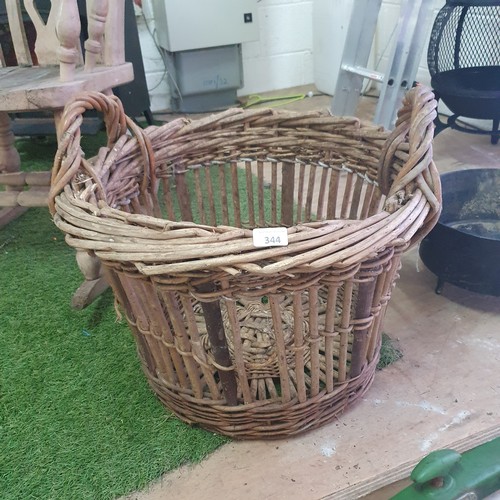 344 - Vintage Wicker Basket