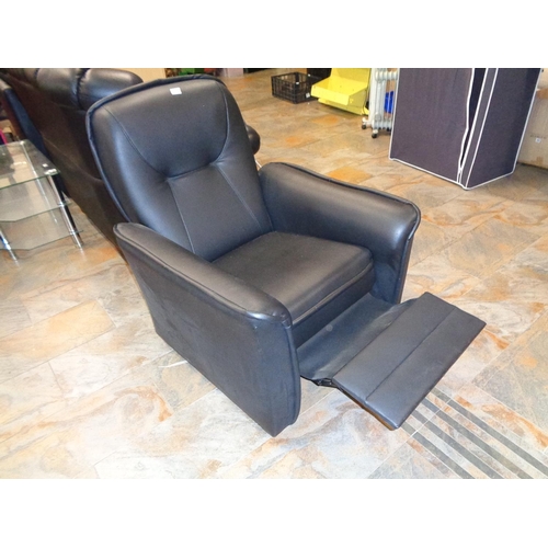 108 - Single Reclining Leather Chair