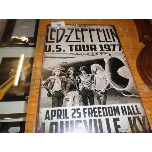 46 - Led Zeppelin Tin Sign