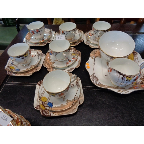 507 - 21 Pce Grafton Arcadia China Teaset