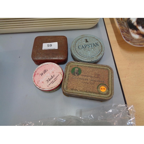 59 - 4x Tobacco Tins including Wills Handy Cut - Capstan etc.