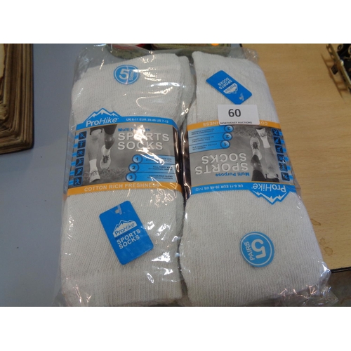 60 - Pack of 10 Brand New Sports Socks