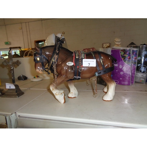 7 - Small Ceramic Shire Horse (10