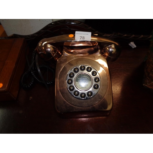 78 - Old Bakelite Telephone