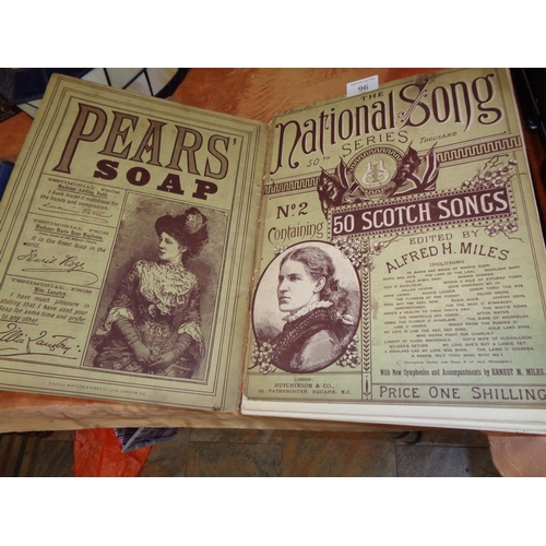 96 - 1870-1880s National Song Series Book with Pears Advertising on the Back