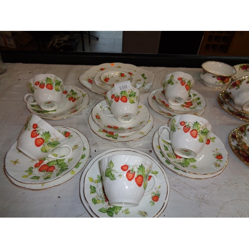 150 - 21 Pce Queens Teaset