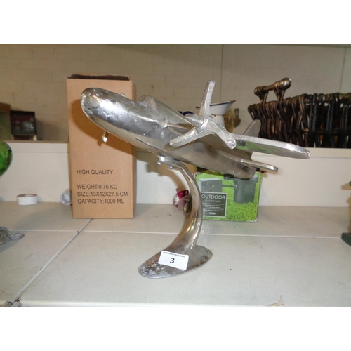 3 - Stainless Steel Model Plane