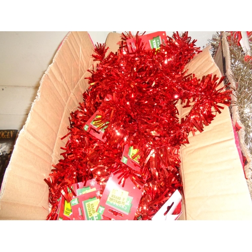 26 - Box of Red Xmas Tinsel