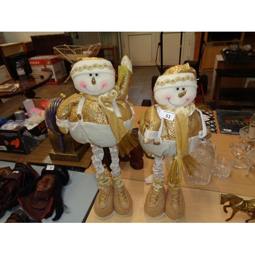 51 - 2 Large Xmas Ornaments (22