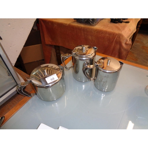 68 - Stainless Steel Teapots x 3