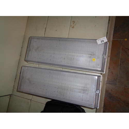 24 - 2 Emergency Lights in Housing (perfect condition & w)