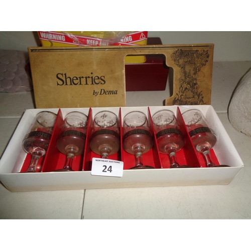 24 - Sherry Glasses By Dema x 6