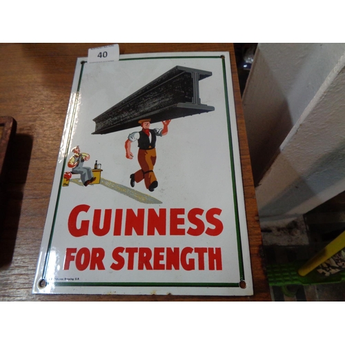 40 - Original Enamel Guinness Sign (7