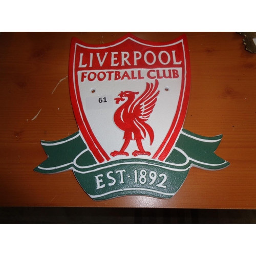 61 - Cast Iron Liverpool Sign