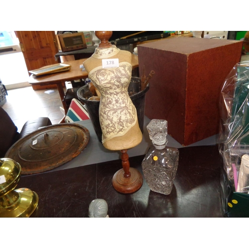 178 - Dressing Table Jewellery Holder & Crystal Decanter