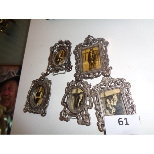 61 - 5 Miniature Photoframes