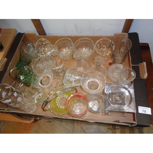 78 - Box Lot of Crystal & Glass