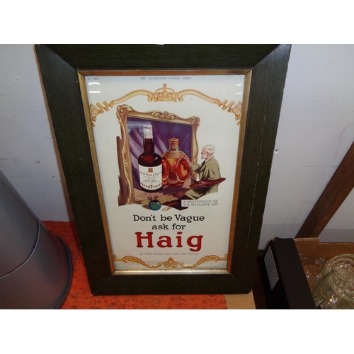 79 - Original Haig Advertising in Mahogany Frame (12