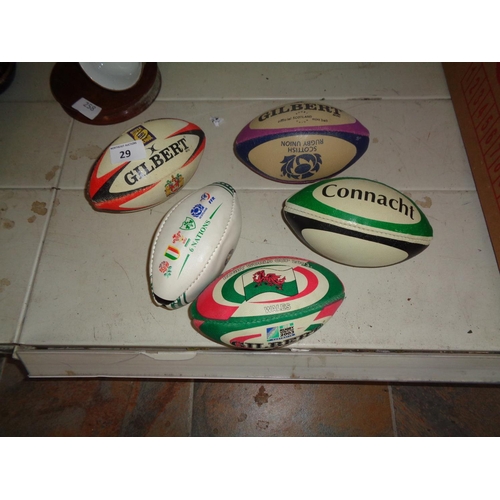 29 - 5 Mini Rugby Balls