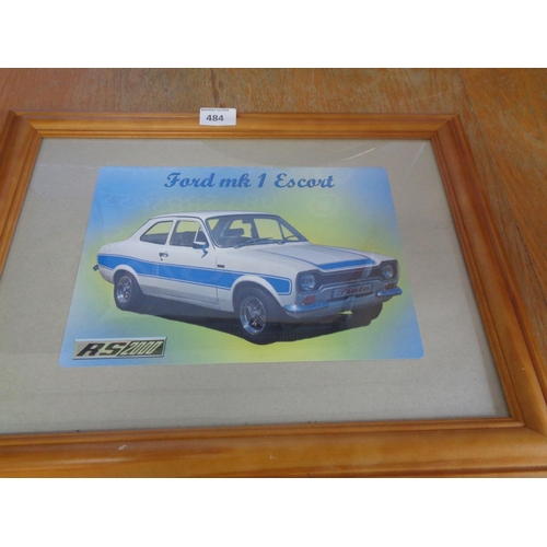 484 - Ford Mk 1 Escort Print in Frame (14