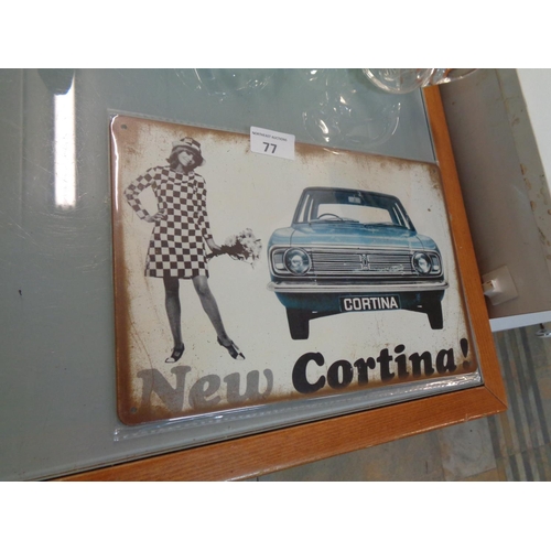 77 - Ford Cortina Tin Sign (8