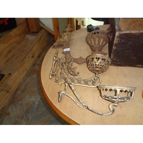3 Vintage Oil Lamp Brackets