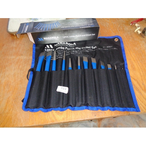 513 - New 12 Pce Punch & Chisel Set