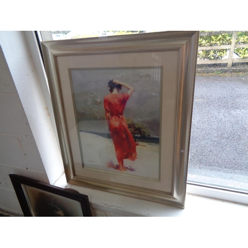 516 - Lady Print in Frame (30