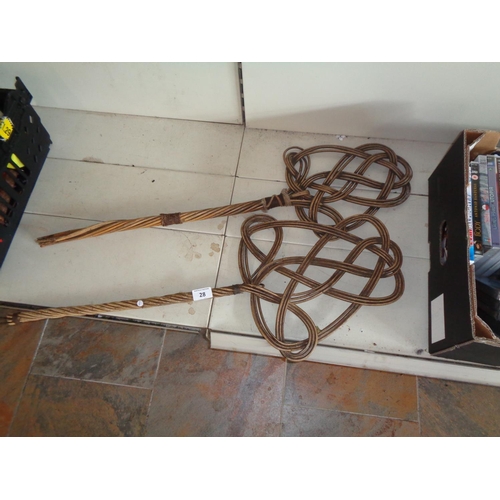 28 - 2 Victorian Wicker Carpet Beaters