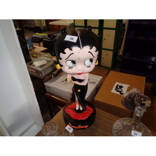 36 - Large Talking Betty Boop Figurine (w)