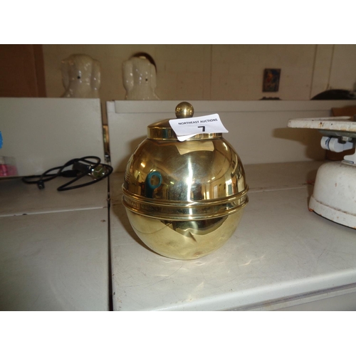 7 - Original Brass Liptons Tea Caddy