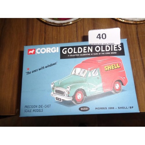 40 - Corgi Diecast Morris Minor Van Model