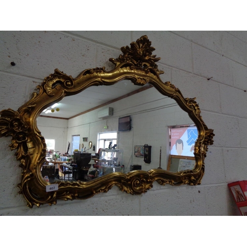 407 - Large Gilt Framed Mirror