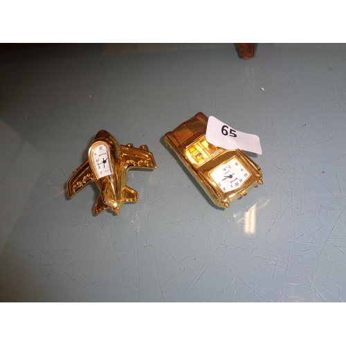 65 - 2 Miniature Clocks