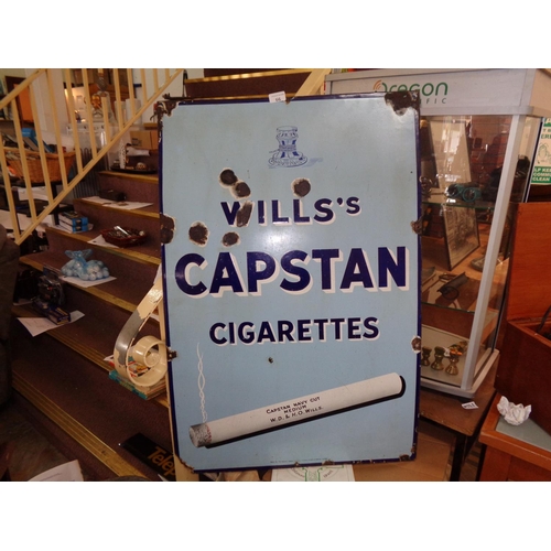 66 - Original Enamel Wills Capstan Cigarettes Sign (3ft x 2ft)