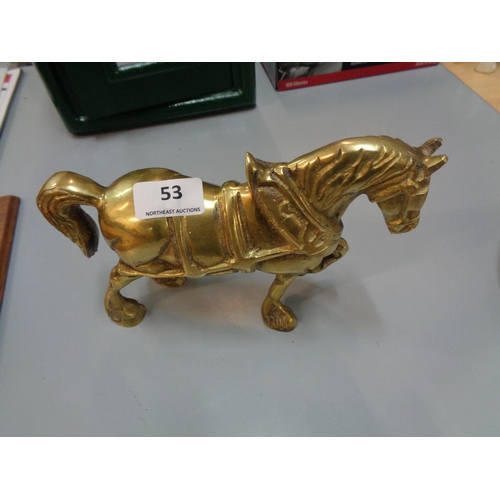 53 - Large Brass Horse (9