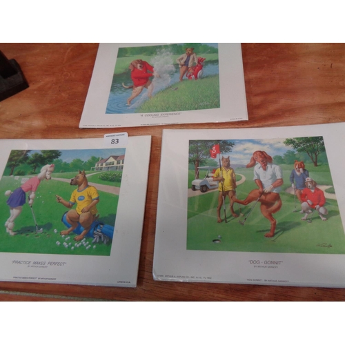 83 - Arthur Sarnoff Novelty Prints x 3