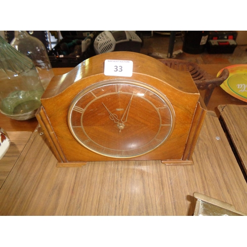 33 - Vintage Smiths Mantle Clock