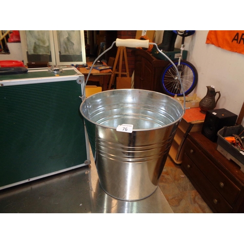 76 - New 12 Litre Galvanised Steel Bucket