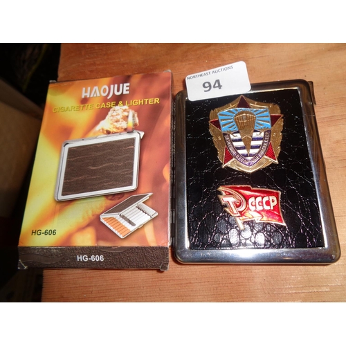 94 - Russian Cigarette Case & Lighter