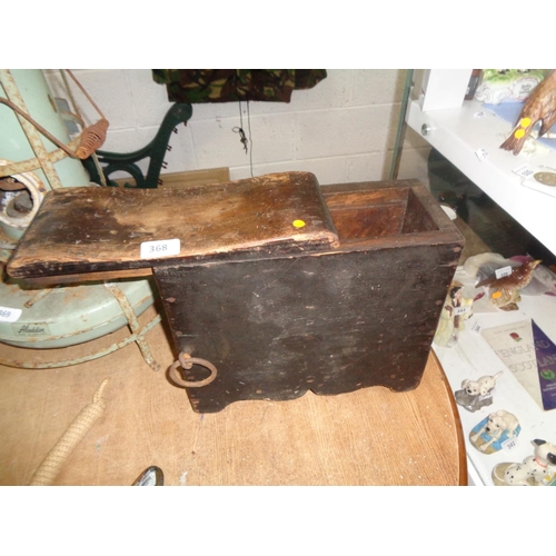 368 - Irish Vernacular Farriers Stool (Late 1800s,sliding well worn seat with storage for horseshoes etc..... 