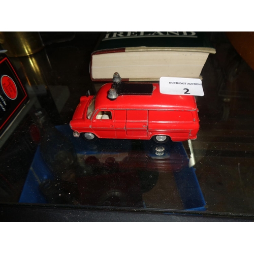 2 - Dinky Ford Transit Fire Engine Van Model