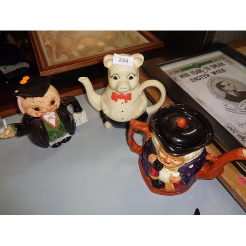 244 - 3 Collectable Teapots