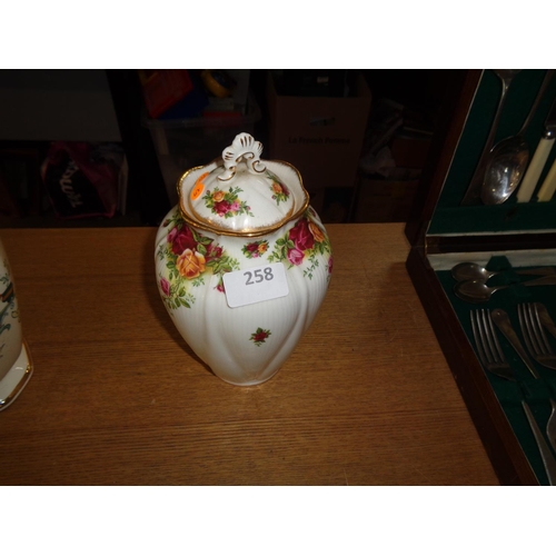 258 - Old Country Rose Lidded Jar