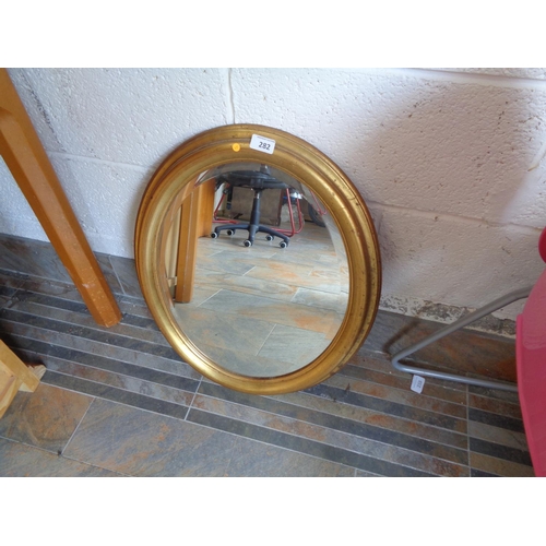 282 - Gilt Frame Round Mirror