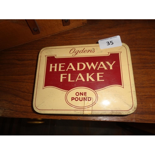 35 - Headway Flake Vintage Tobacco Box