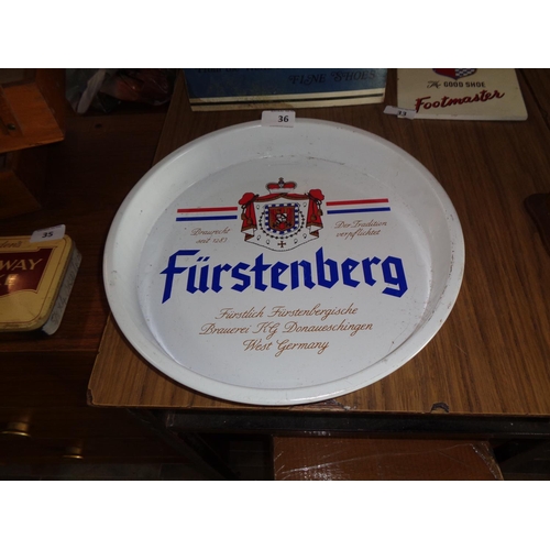 36 - Original Furstenburg Pub Tray