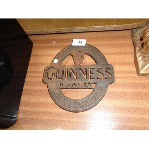 43 - Guinness Cast Iron Trivet