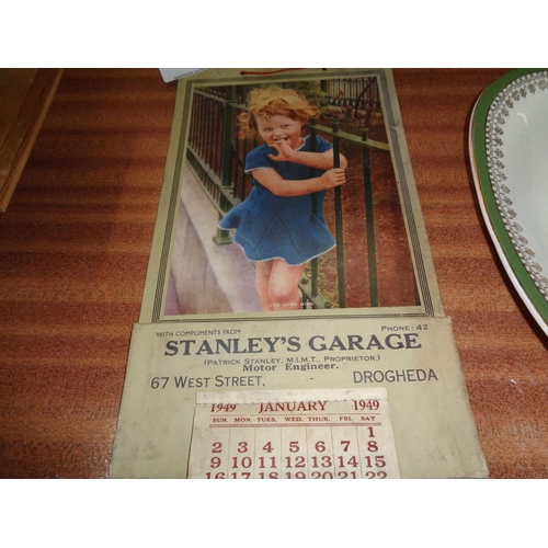 47 - Stanleys Garage Drogheda 1949 Advertising Calendar