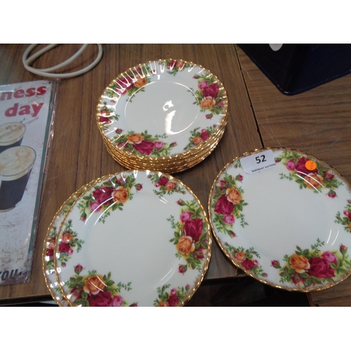 52 - Old Country Rose Piece Plates x 10